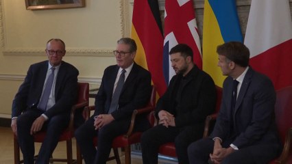 Keir Starmer reçoit Volodymyr Zelensky, Friedrich Merz et Emmanuel Macron à Londres