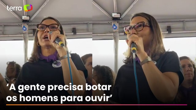 ‘A gente precisa de penas mais duras para o feminicídio’, diz Janja em ato de mulheres em Brasília
