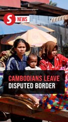 Cambodians evacuate from disputed border area with Thailand as tensions reignite