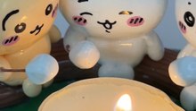 DIY clay Chiikawa candle holder 🕯️​🍥​