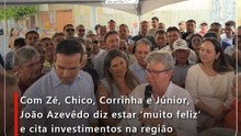 Com Zé, Chico, Corrinha e Júnior, João Azevêdo diz estar ‘muito feliz’ e cita investimentos na região