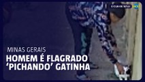 Homem é flagrado 'pichando' gatinha em MG