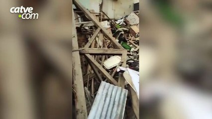Imóvel desaba na Zona Sul do Rio e fere moradores