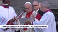 Léon XIV accomplit l'acte de dévotion à la Vierge Marie devant la colonne de l'Immaculée Conception
