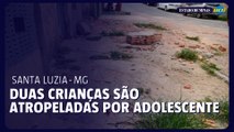 Carro desgovernado, dirigido por uma adolescente de 15 anos, atropelou duas crianças