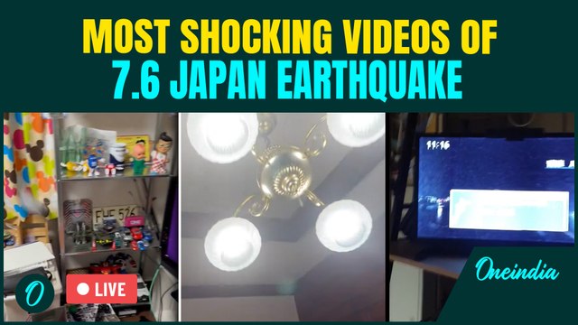 VIDEO: Moment 7.6 Earthquake Hits Japan | Terrifying Footage Shows Buildings Shaking Like Cards