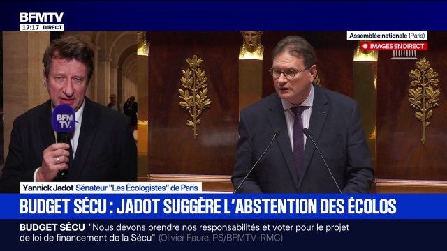 Budget de la Sécu: J'appelle les députés écologistes à - a minima - s'abstenir sur le PLFSS , assure Yannick Jadot