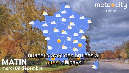 Bulletin météo France du mardi 09 décembre 2025