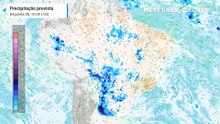 Previsão de nebulosidade e chuva até o final da quarta-feira.