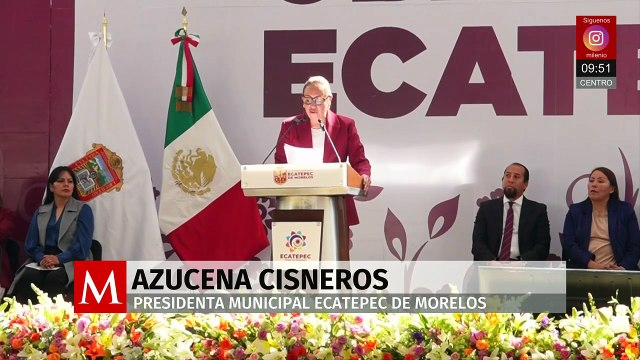 Azucena Cisneros presenta su primer avance de gobierno en Ecatepec