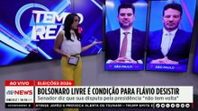 Flávio pede anistia a Jair Bolsonaro para desistir de pré-candidatura à Presidência | TEMPO REAL