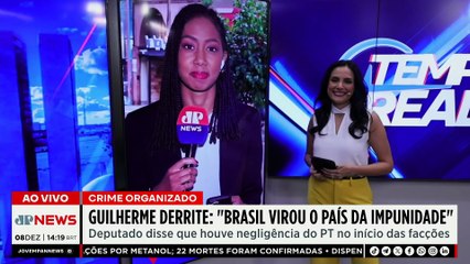 Derrite diz que houve negligência do PT e PSDB no combate ao crime organizado | TEMPO REAL