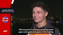 'Years in the making' - Norris honoured to become F1 World Champion