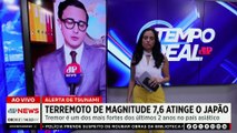 Japão: terremoto de magnitude 7,6 atinge país e governo emite alerta de tsunami | TEMPO REAL