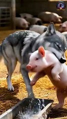 Doberman dog vs Wolf!! #doberman #wolf