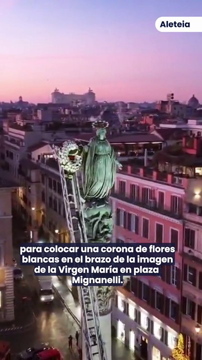 El amanecer de la Inmaculada en Roma