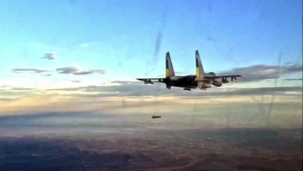 Images show the launch of a French AASM-250 guided bomb from a Su-27S operated by the 39th Aviation Regiment.