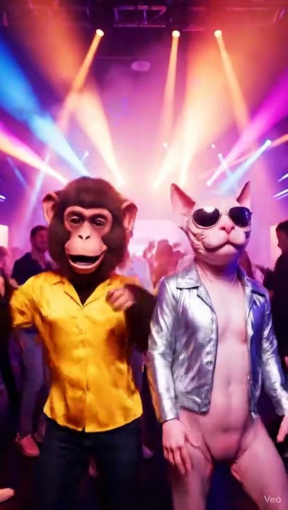 Chikki & Momo Dance Video – Funny Monkey & Cat Dance Animation | Cute Animals Dancing