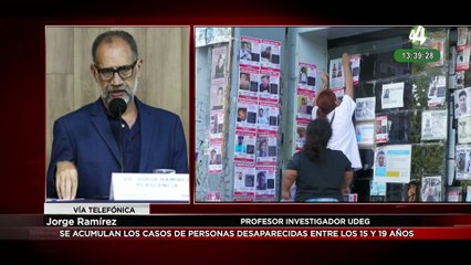 Jorge Ramírez habla sobre: se acumulan los casos de personas desaparecidas entre los 15 y 19 años