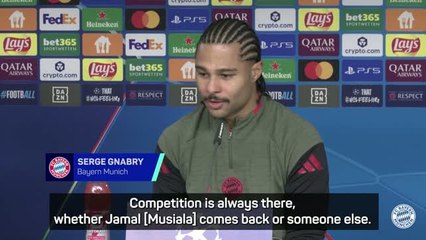 Gnabry understands he will battle with Musiala for starting spot