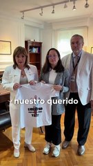 Patricia Bullrich junto a la esposa de Nahuel Gallo.