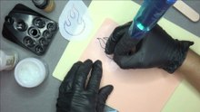 Como Comenzar a Tatuar Lineas Sencillas En Piel Sintetica y Como Reforzarlas Con Linea Construida