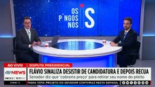Flávio Bolsonaro busca visibilidade com fala sobre desistência, avalia Krigner