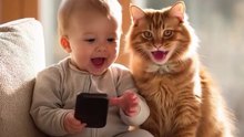 Cat and a baby fart