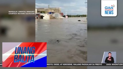 Ilang lugar sa Oriental Mindoro, nalubog sa baha dahil sa ulang dala ng LPA | Unang Balita