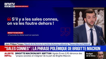 Propos polémiques de Brigitte Macron: "Il faut arrêter de tomber sur Brigitte Macron, il y a suffisamment de vrais problèmes en France", déclare Jean-Philippe Tanguy, député (RN)