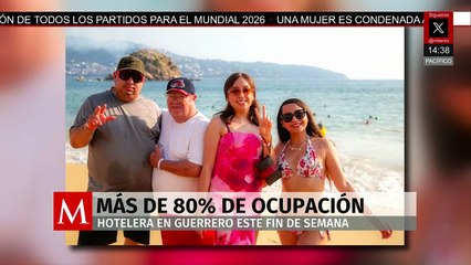 Se reporta que Guerrero alcanzó una ocupación hotelera del 80% en el fin de semana