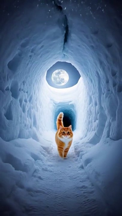 Cat in the cave fun with snake