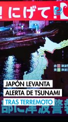 Japón levanta el alerta de tsunami tras terremoto de magnitud 7.6