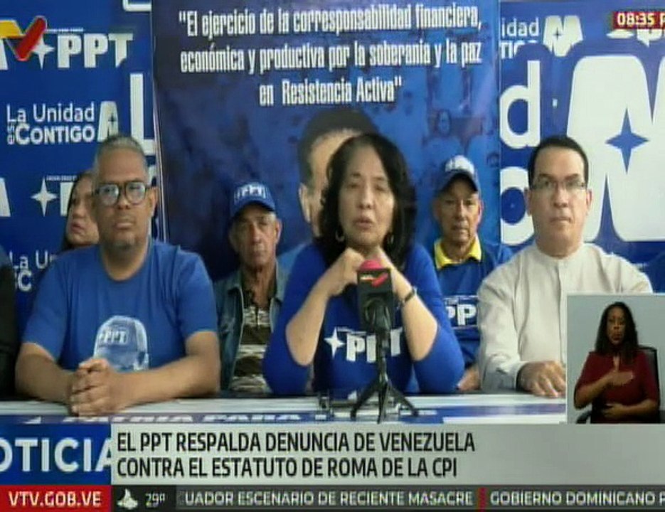PPT respalda denuncia de Venezuela contra el Estatuto de Roma de la CPI