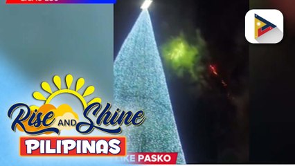Higanteng Christmas tree sa Ligao City, pinailawan na