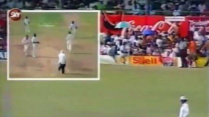 Shane Warne 6 off 17 Balls 29 Mins 1 Four vs West Indies 1st Test, Bridgetown, March 31 - April 02, 1995