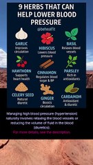 9 herbs that can help lower blood pressure