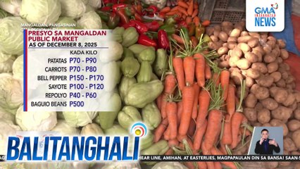 Presyo ng ilang gulay sa Pangasinan, tumaas pa ilang linggo bago ang Pasko | Balitanghali