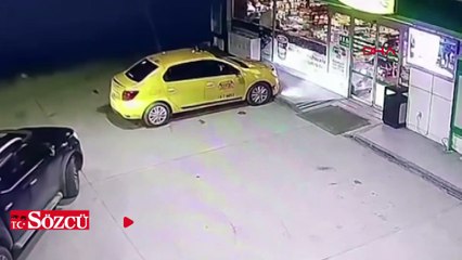 Gasbettiği taksiyle kaza yapınca yaya olarak kaçmaya çalışan şüpheli yakalandı
