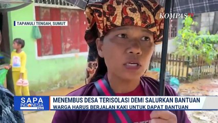Bersama TNI, Jurnalis KompasTV Berjalan Menembus Desa Terisolasi di Tapteng Demi Salurkan Bantuan