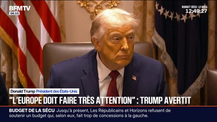 "Elle prend certaines mauvaises directions": Donald Trump critique à nouveau l'Europe