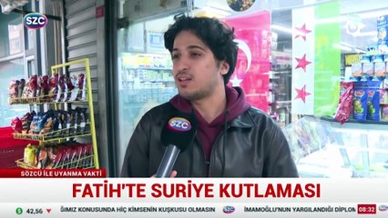 Fatih'te Suriye kutlaması