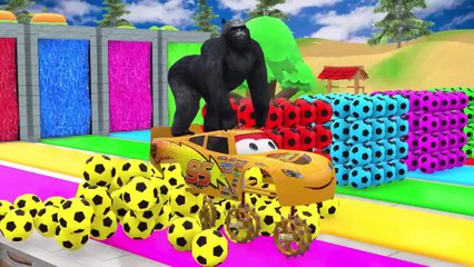Long Slide Game with Cow Elephant Gorilla Hippopotamus Tiger 3d Animal Game Funny 3d Animals