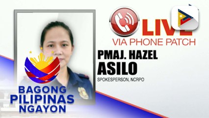 Panayam kay NCRPO Spokesperson, PMAJ. Hazel Asilo ukol sa assistance at deployment nang kapulisan sa kinasang 3 days transport strike, simula ngayong araw