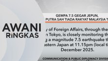 AWANI Ringkas: Wisma Putra pantau gempa 7.5 di timur laut Jepun