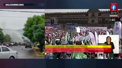 Explosión de coche bomba en Coahuayana ocurre mientras avanza el mitin por los siete años de la 4T