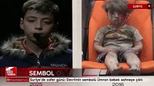 Suriye'de zafer günü: Devrimin sembolü Ümran bebek sahneye çıktı