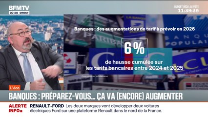 SIGNÉ BFM - Banques: 1% de hausse sur les tarifs bancaires à prévoir en 2026