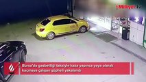 Gasbettiği taksiyle kaza yaptı, kıskıvrak yakalandı