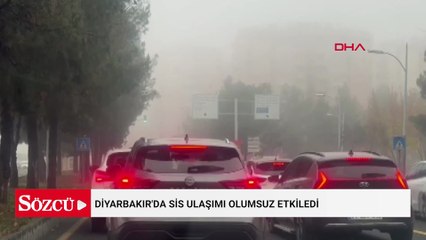 Diyarbakır'da sis bürüdü: Görüş mesafesi 3 metreye düştü